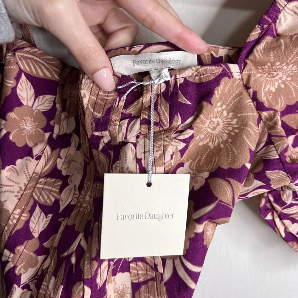 HP 🎉 NWT Favorite Daughter The Mirka Vintage Multi Floral Print Midi Dress - Picture 12 of 14